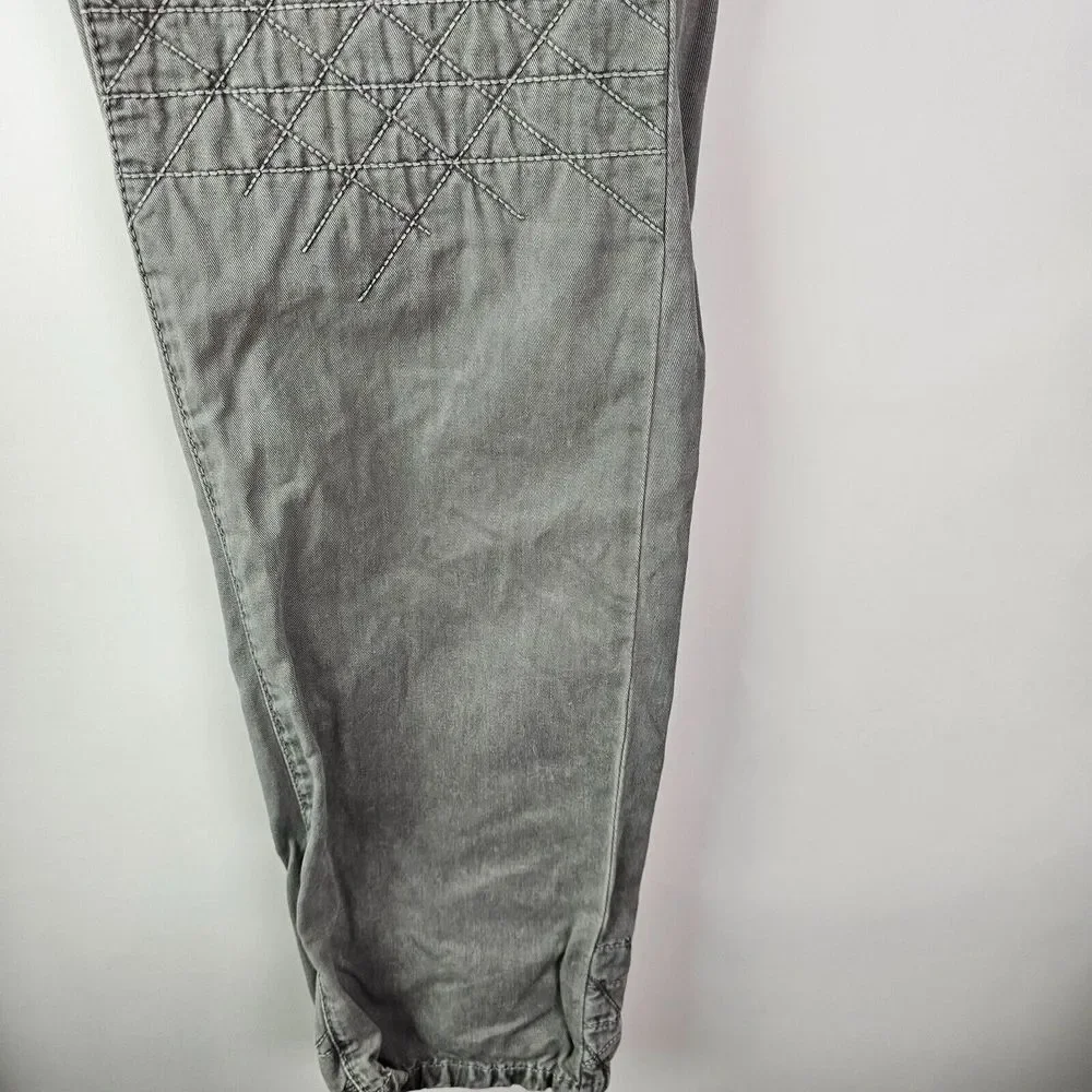 True Religion Dean Geo Quilted Gray Chino Straight Leg Jeans Pants Size 32 Taper